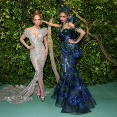 Zendaya and Jennifer Lopez on the Met Gala 2024 red carpet