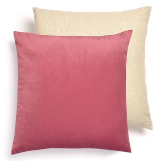 primark dark pink velvet cushion