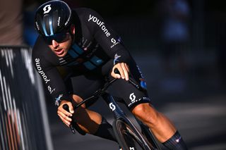 WEIMAR GERMANY AUGUST 24 Samuel Welsford of Australia and Team DSM sprints during the 37th Deutschland Tour 2022 Prologue a 26km individual time trial from Weimar to Weimar DeineTour on August 24 2022 in Weimar Germany Photo by Stuart FranklinGetty Images