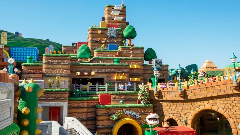 Super Nintendo World full view from Epic Universe