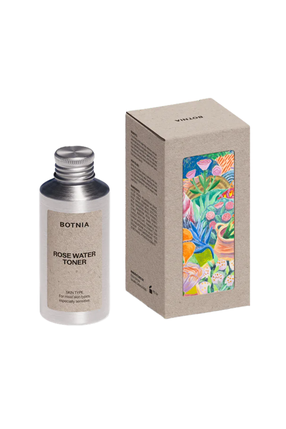 A bottle of Botnia Rose Water toner.