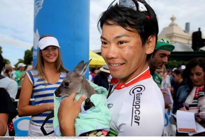 Yukiya Arashiro (Europcar) at the Tour Down Under.