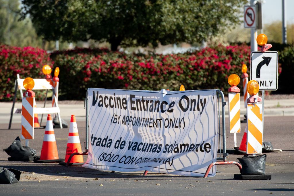 Coronavirus vaccine site.