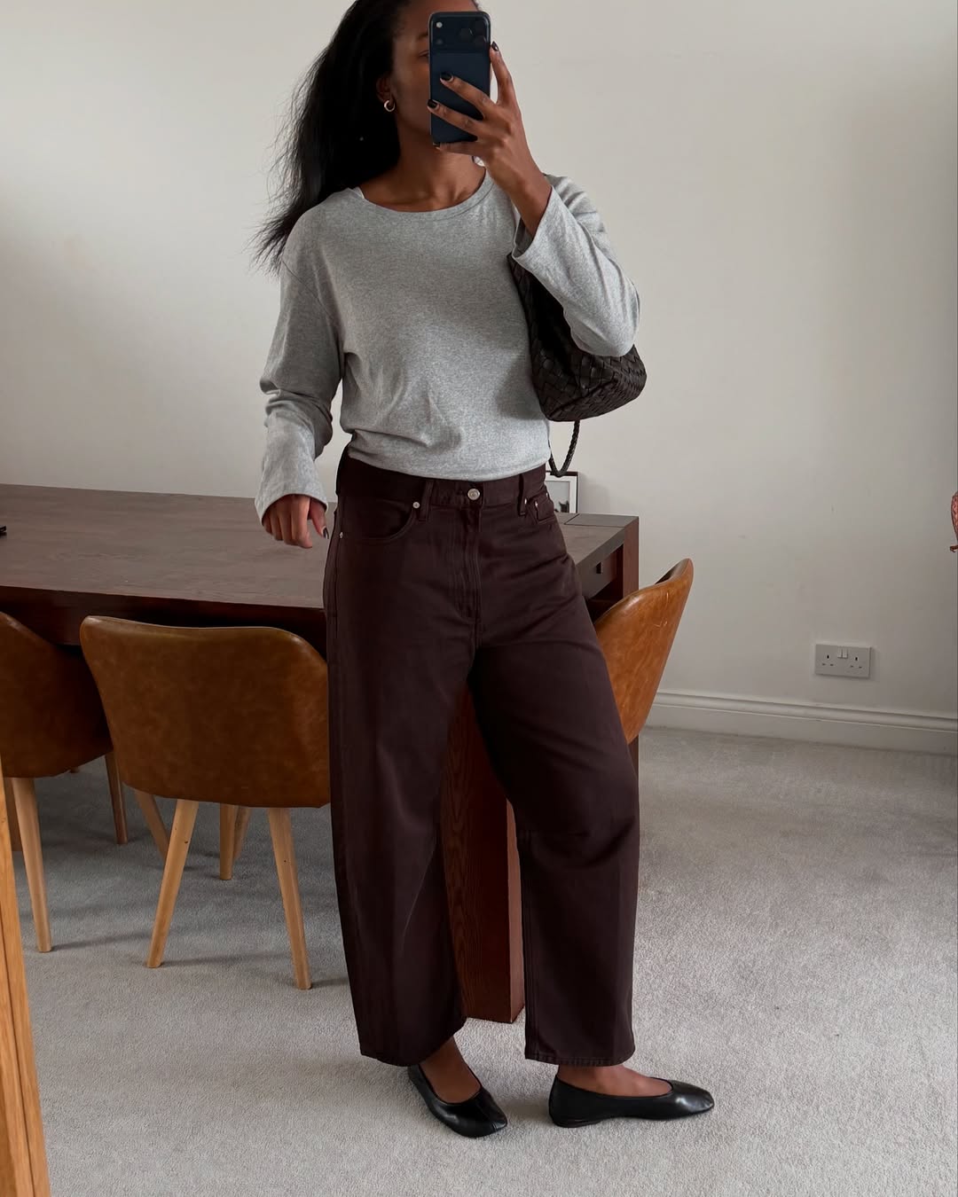 chocolate brown jeans trend