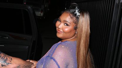 los angeles, ca october 12 lizzo is seen on october 12, 2021 in los angeles, california photo by megagc images