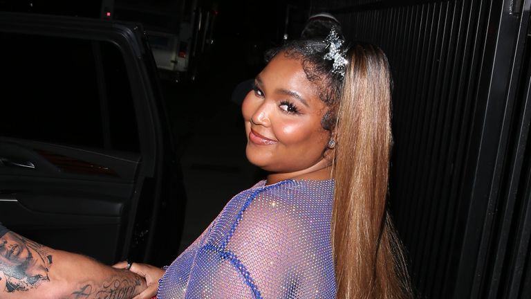 los angeles, ca october 12 lizzo is seen on october 12, 2021 in los angeles, california photo by megagc images