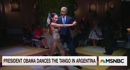 President Obama dances the tango.