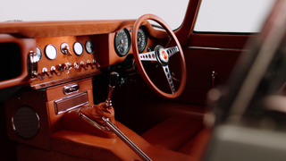 Dashboard of the Series 1 Jaguar E-Type by Helm and Bill Amberg