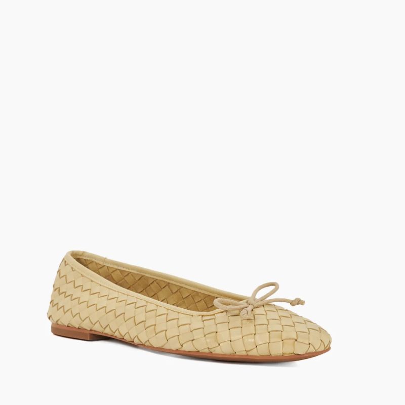 woven ballet flats cut out 