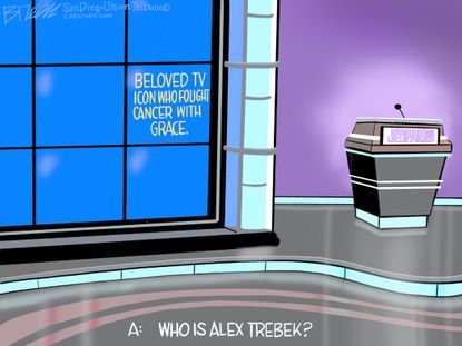 Editorial Cartoon U.S. Alex Trebek Jeopardy RIP