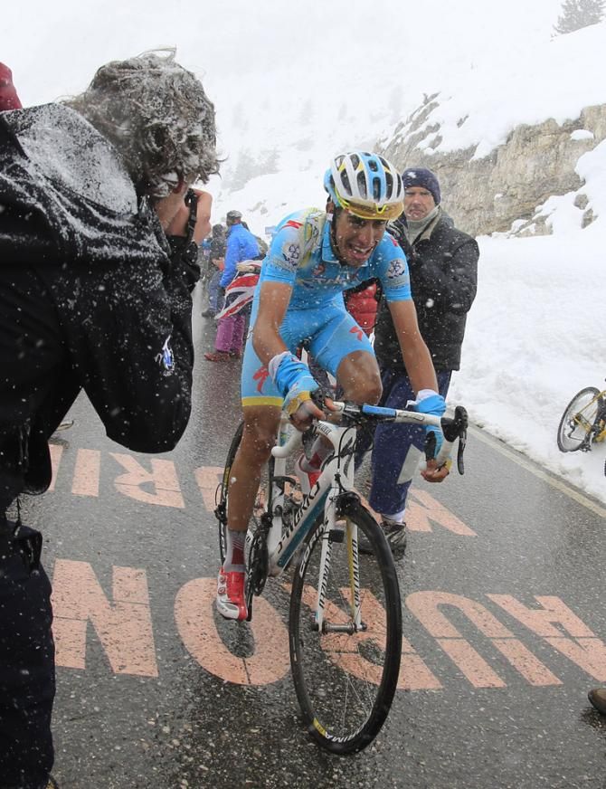 Fabio Aru (Astana) put in an impressive performance to finish fifth on the final mountain stage at the Giro