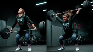 Sarah Davies lifting barbell