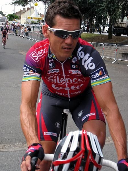 Robbie McEwen (Silence-Lotto) looking forward to a sprint stage.