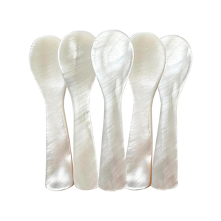 5 mother of pearl caviar spoons