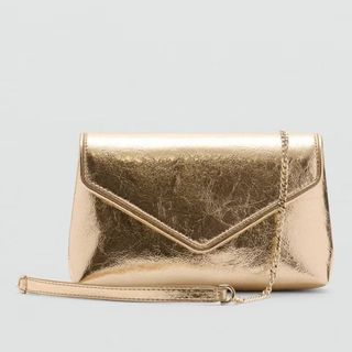 gold metallic crossbody bag