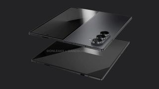 Leaked CAD renders of the Samsung Galaxy Z Fold 7 foldable phone