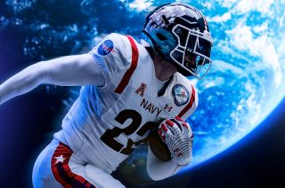 Navy Athletics and Under Armour designed the NASA astronaut-inspired uniforms that the Navy Midshipmen football team will wear at the 123rd Army-Navy Game on Dec. 10, 2022. 