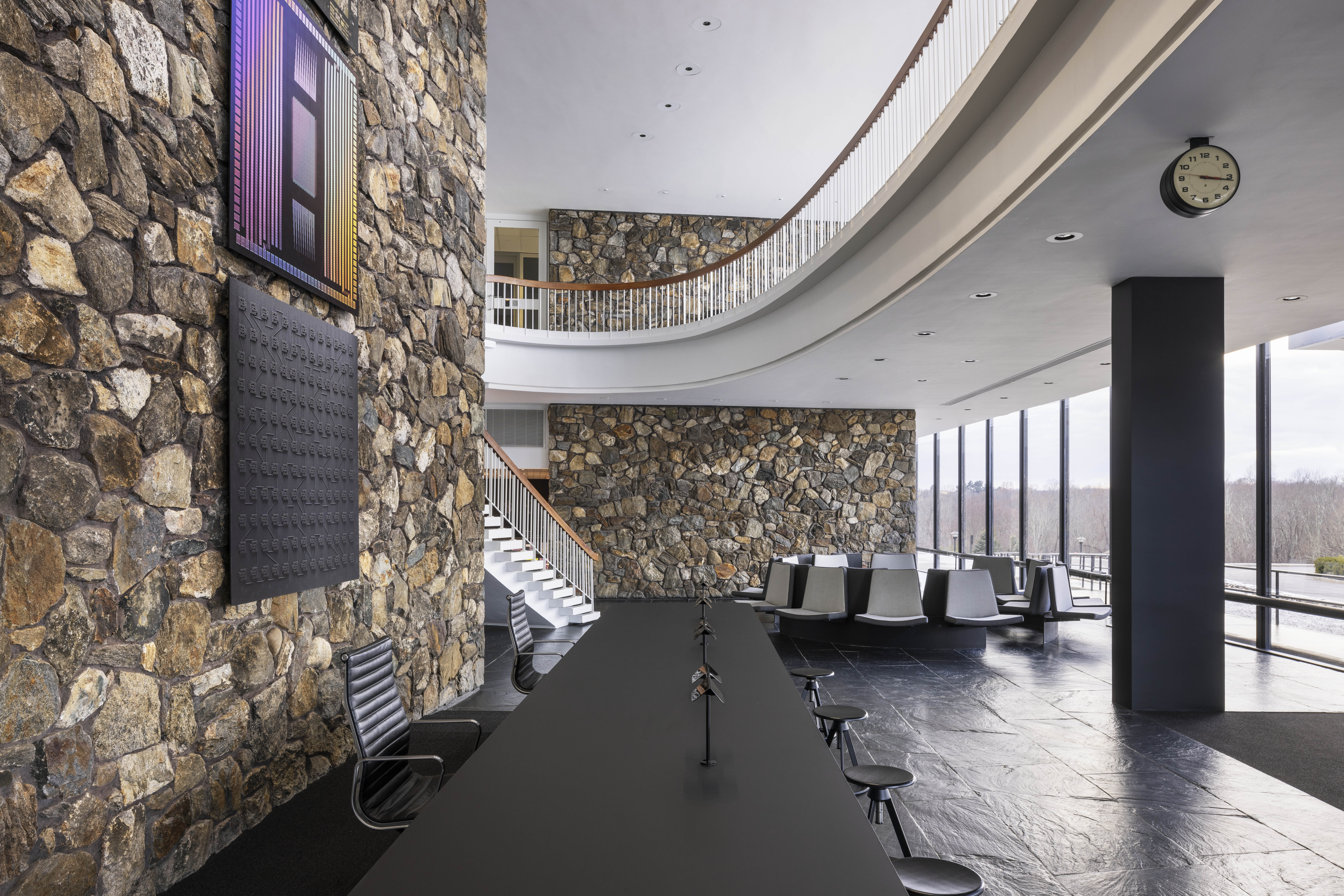 IBM Research office, interior, sleek and minimalist
