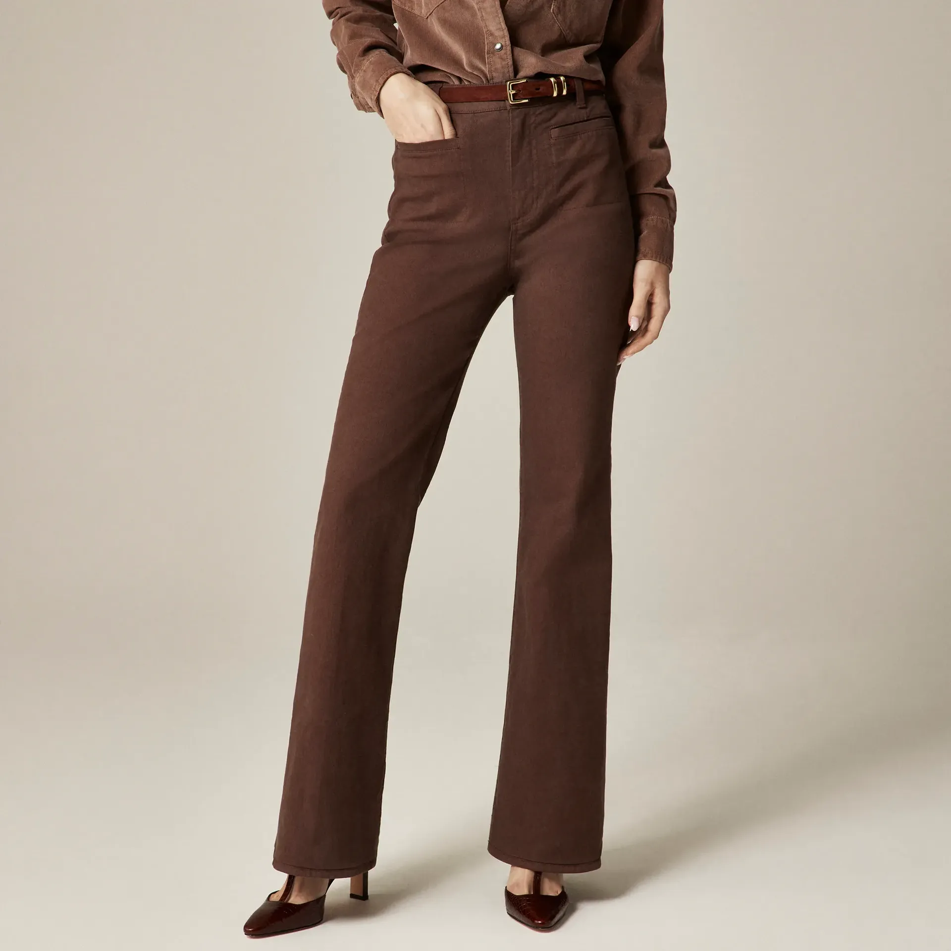 Vintage Flare Pant in Washed Twill