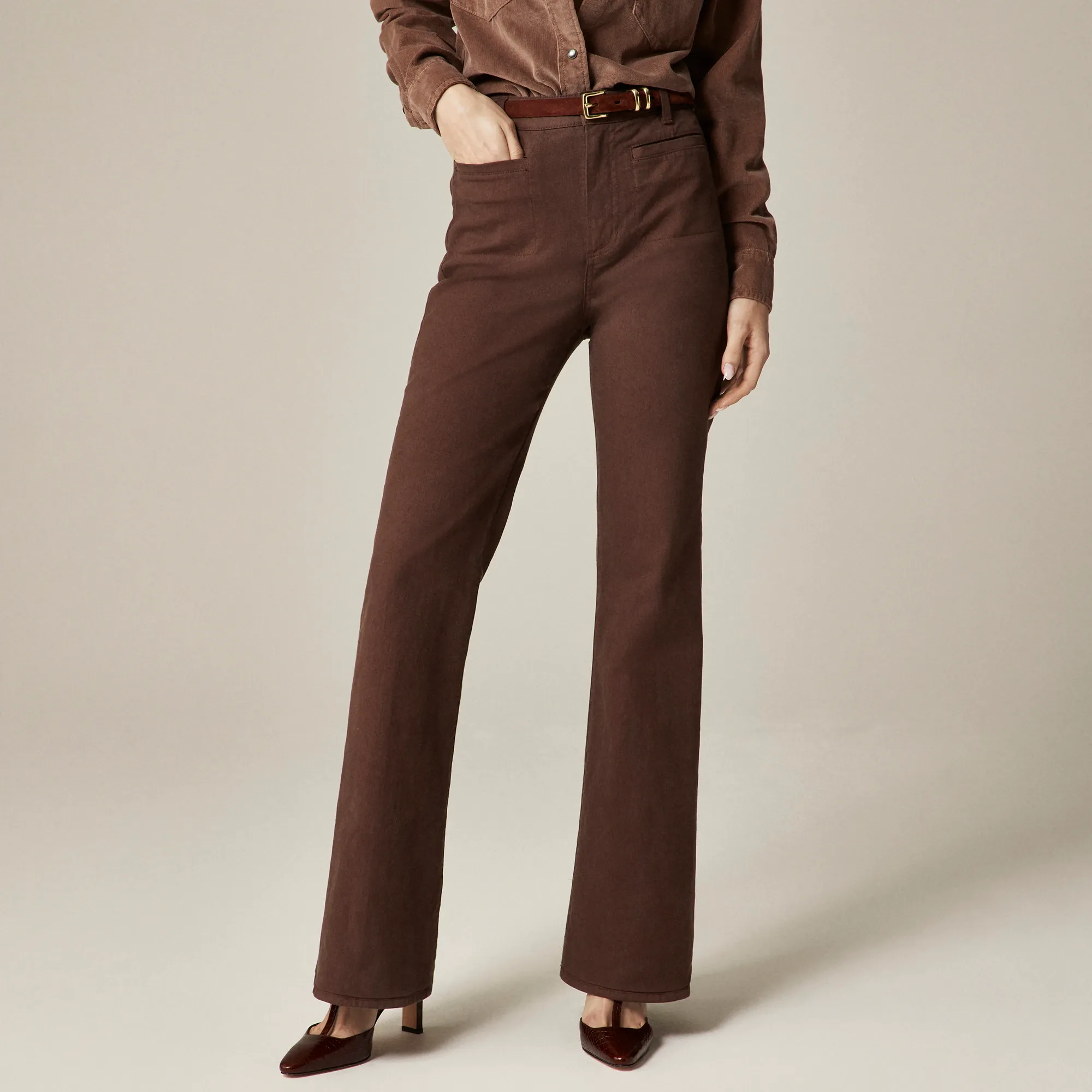 Vintage Flare Pant in Washed Twill