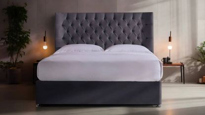 Lifestyle image of a Simba bed and mattress in a bedroom