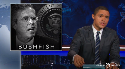 Trevor Noah urging viewers to sign his "Free Jeb" petition