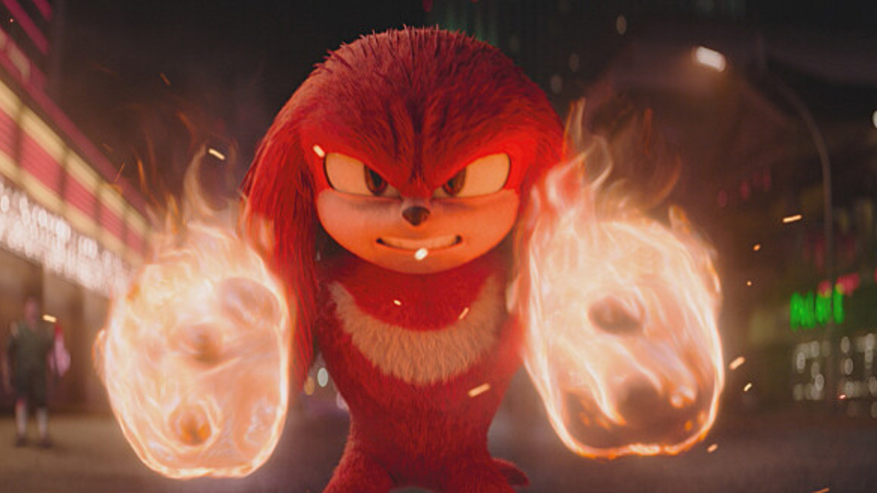 Knuckles preparing for a fight