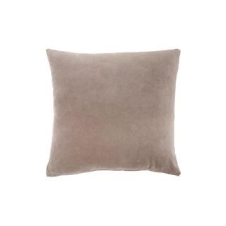 Solid Velvet Throw Pillow in beige