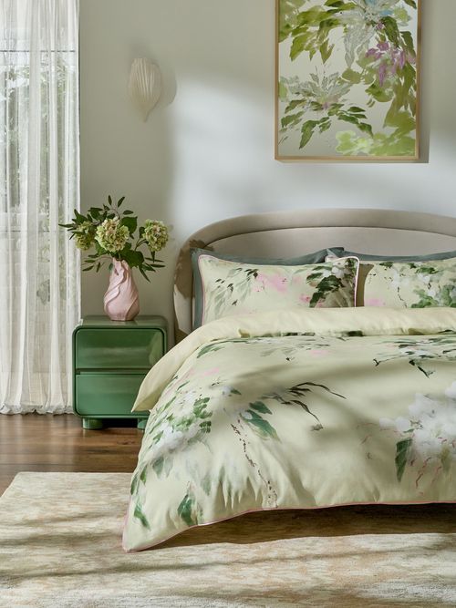 Sateen Cotton in Bloom Floral Duvet Cover and Pillowcase Set