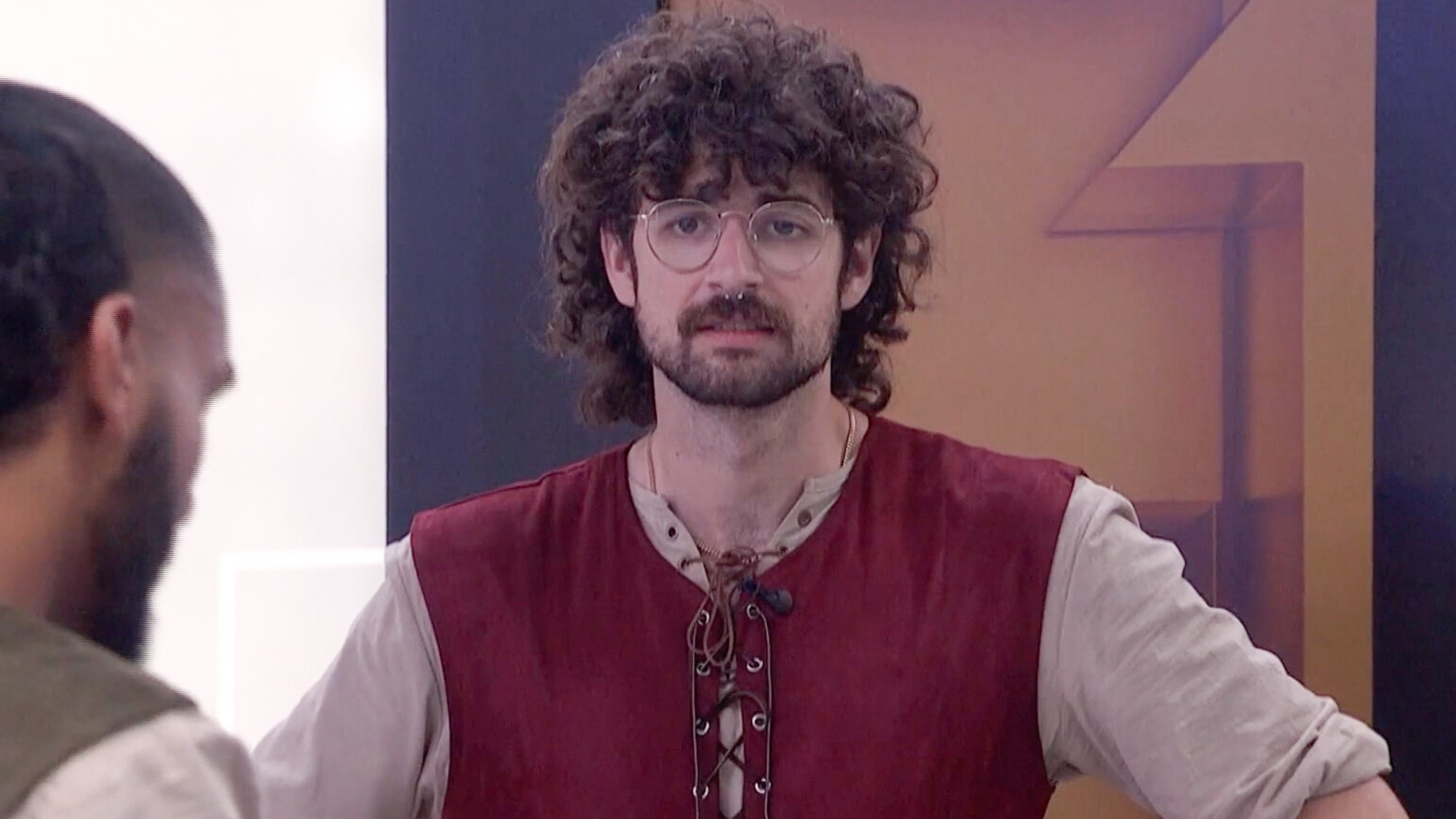 Barrett in a red vest.