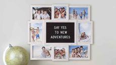 Best picture collage: Melannco Customizable Letter Board with 8-Opening Photo Collage