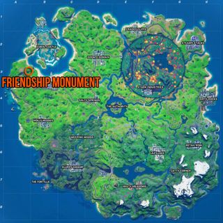 Fortnite Friendship monument location map
