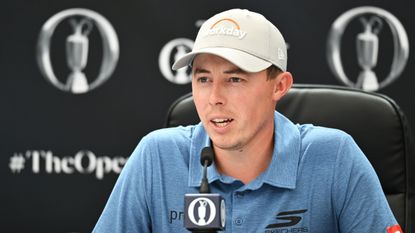 Matt Fitzpatrick speaks to media at his Open Championship press conference