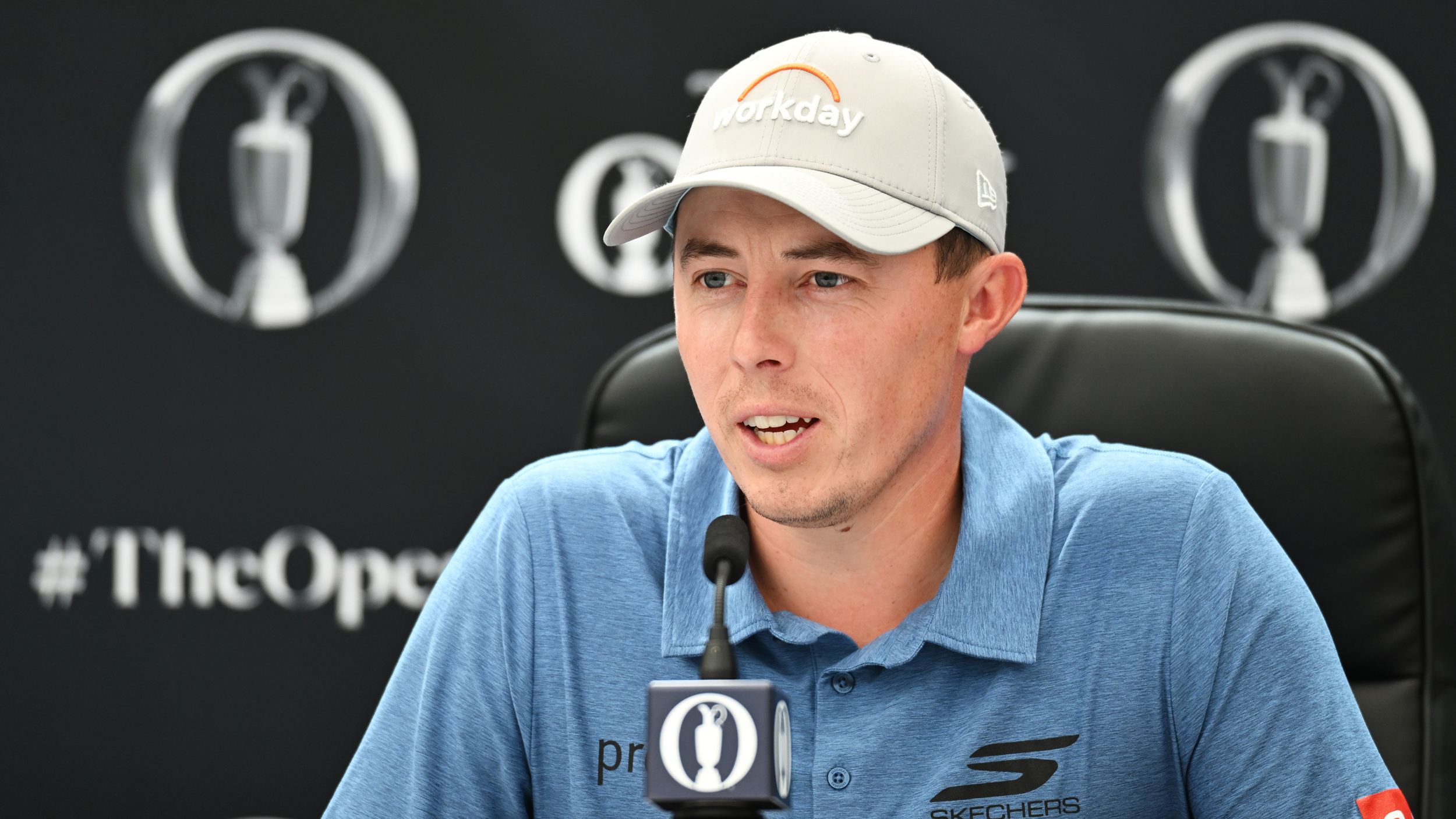 Matt Fitzpatrick speaks to media at his Open Championship press conference