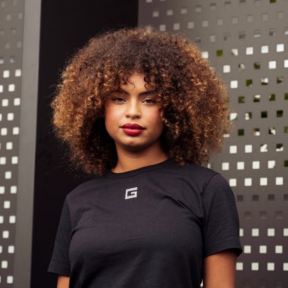 Paola Locatelli wears black shirt, silver skirt outside Gucci during the Milan Fashion Week - Womenswear Spring/Summer 2024 on September 22, 2023 in Milan, Italy