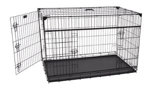 Lucky Dog Sliding Double Door Wire Large Dog Crate