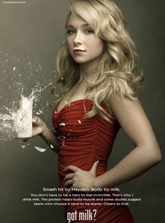 Marie Claire celebrity news: Heros star Hayden Panettiere in latest Got milk? ad campaign