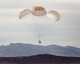 The revamped "Mark 3" parachute system for SpaceX's Crew Dragon capsule passed its 10th test in a row, SpaceX announced via Twitter on Dec. 23, 2019.
