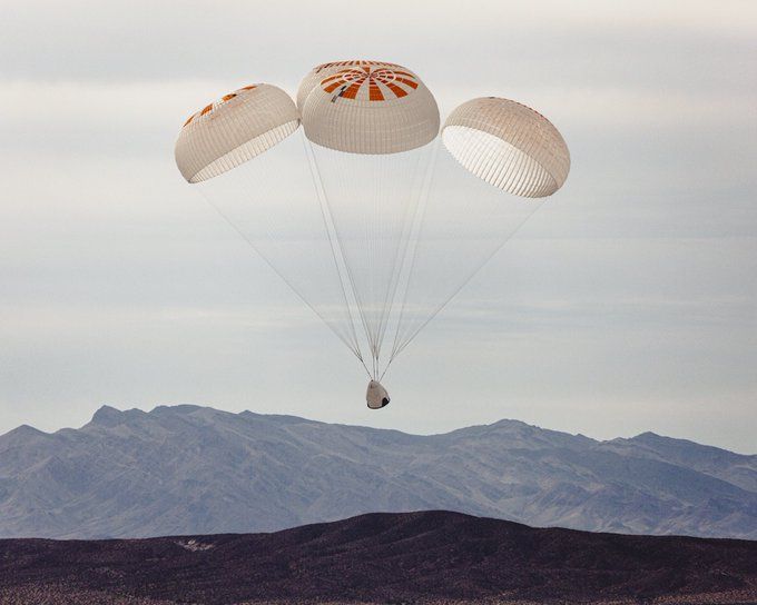 The revamped &quot;Mark 3&quot; parachute system for SpaceX&#039;s Crew Dragon capsule passed its 10th test in a row, SpaceX announced via Twitter on Dec. 23, 2019.