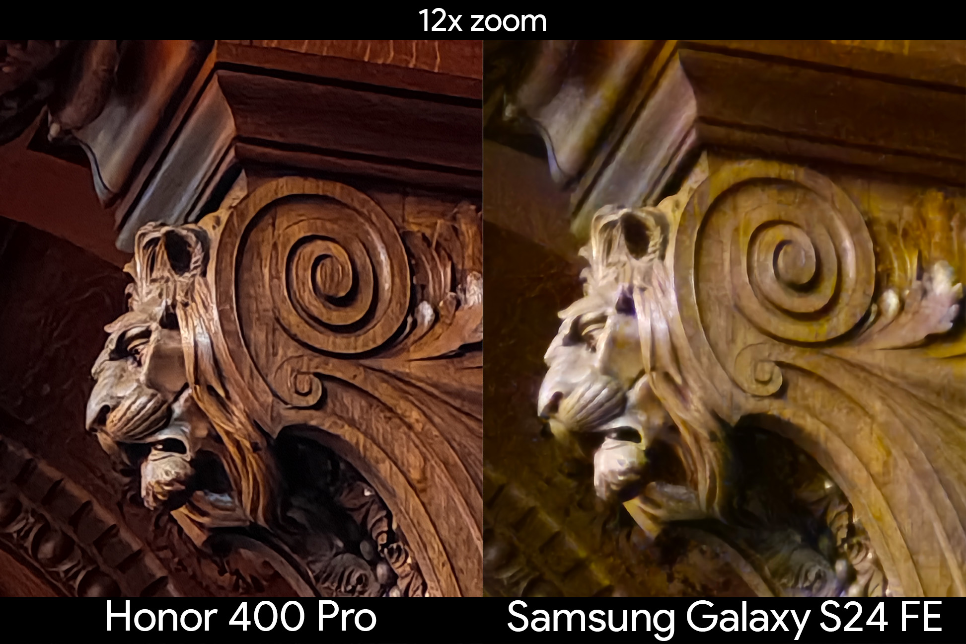 Telephoto zoom camera samples from the Honor 400 Pro vs Samsung Galaxy S24 FE