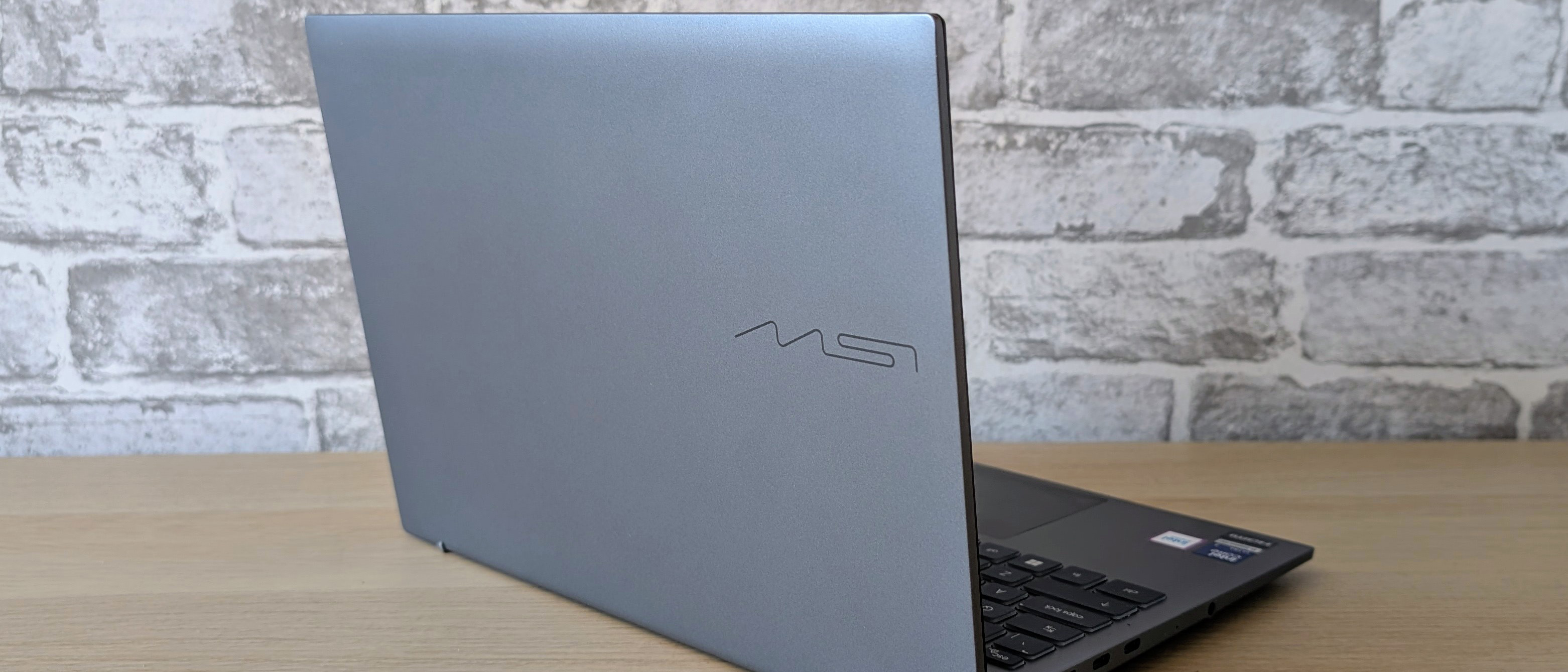 The MSI Prestige 13 AI+ on a desk