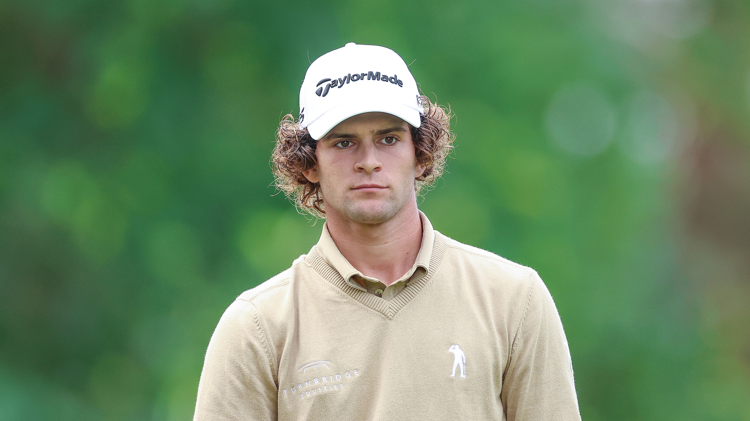Angel Ayora looks on during the third round of the 2025 BMW PGA Championship at Wentworth