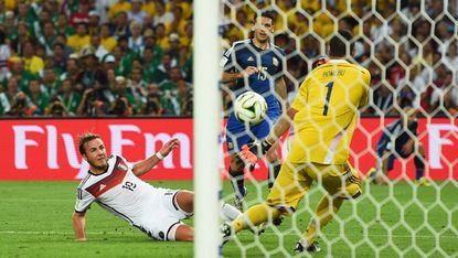 Mario Gotze scores Germany's World Cup winning goal