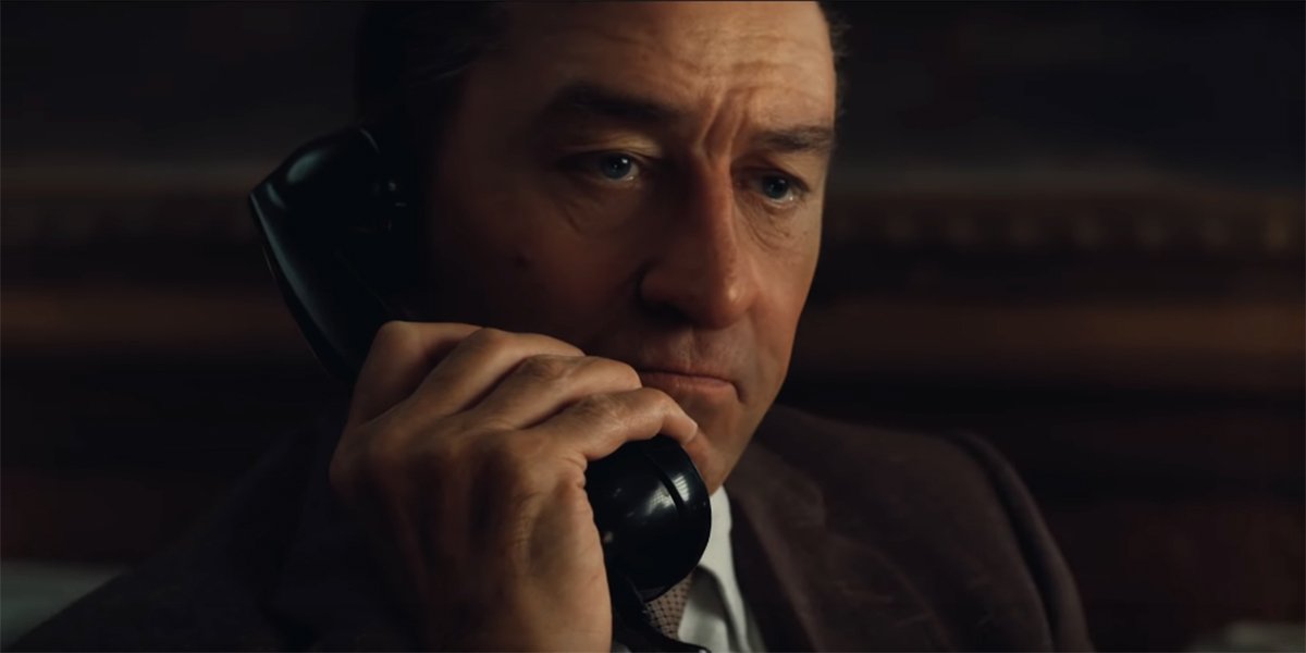 A de-aged Robert De Niro in The Irishman