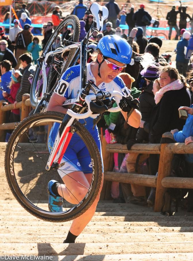 Georgia Gould (Luna Pro Team) moved quickly to the top ten after a poor starting grid position