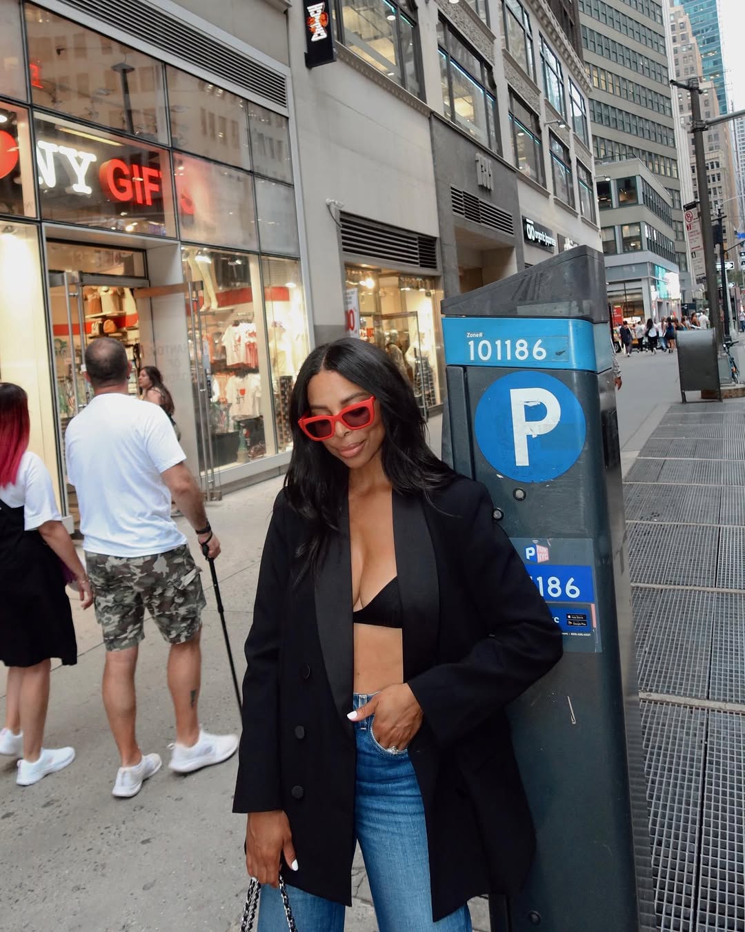 Janelle Lloyd in a bra top.