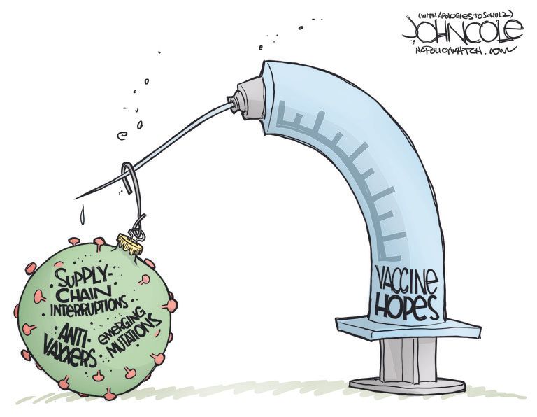 Editorial Cartoon U.S. Vaccine COVID