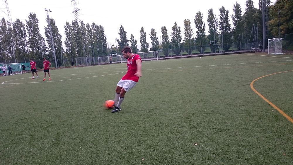 Katusha host their annual team-staff soccer match in Peschiera del Garda, Italy