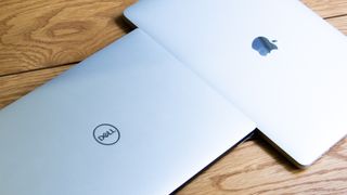 The Dell XPS 13 and Apple MacBook Pro 13in (2018) side-by-side