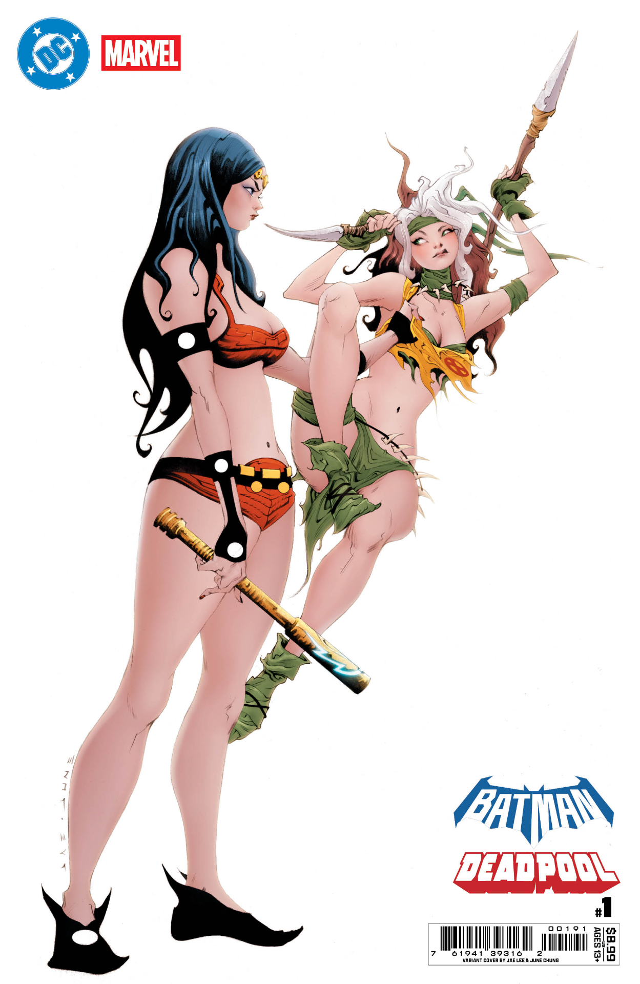 Big Barda posing with Rogue in her Savage Land outfit